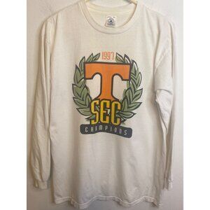 Vintage Tennessee Volunteers Shirt Large White 1997 SEC Champion Long Sleeve